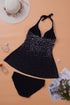 Dot Print Halterneck Tankini Set